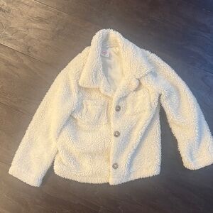 $3-Cozy fuzzy teddy bear  Cream Kids Jacket